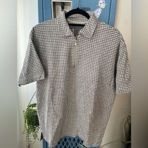 Vintage Le Collezioni Mens Zip Up Shirt